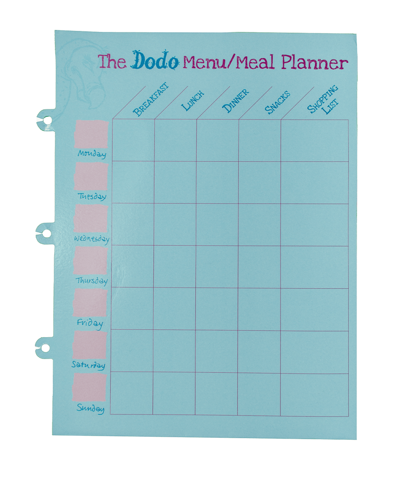 The Dodo Menu/Meal Planner (wipe-clean divider)