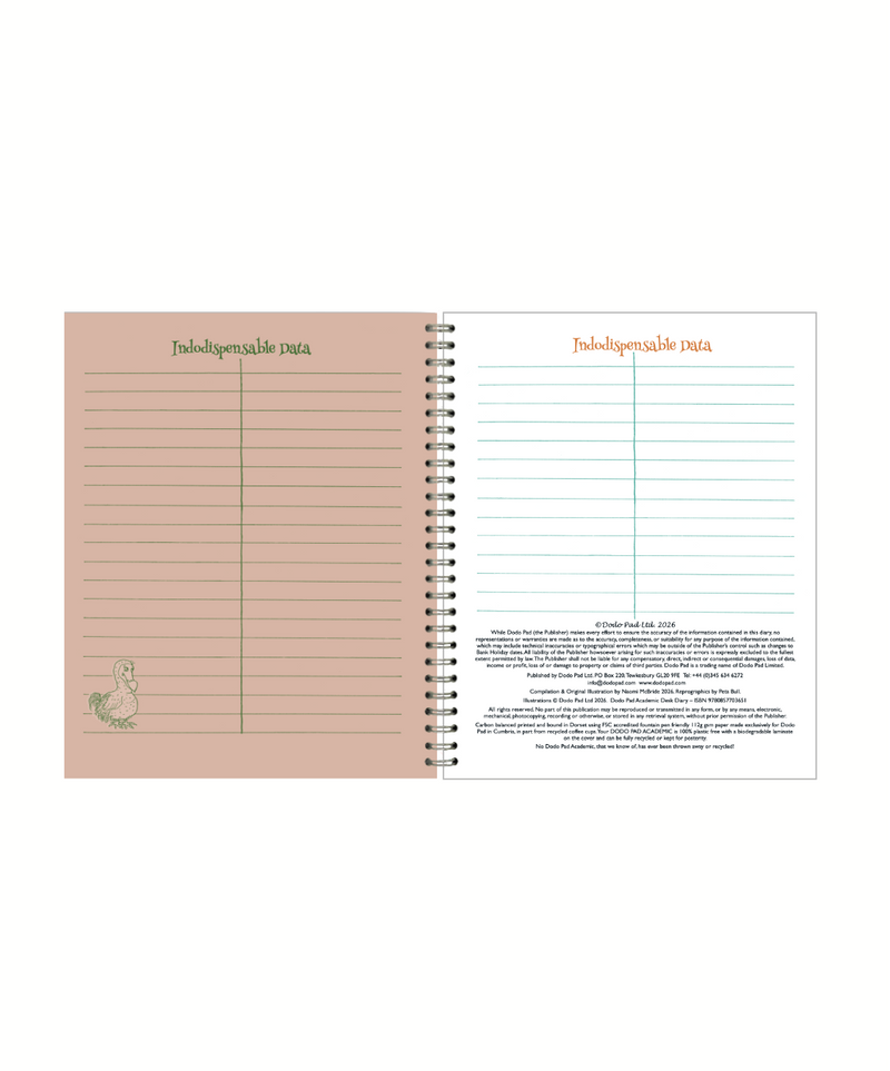 2026/27 Dodo Pad Academic ORIGINAL Desk Diary – The Dodo Pad Ltd