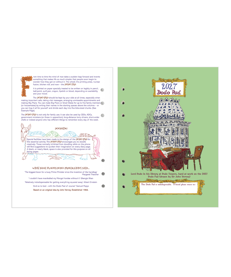 2027 Dodo Pad A5 Filofax Compatible Refill – The Dodo Pad Ltd