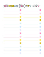 Summer List Of Things To Do - Free