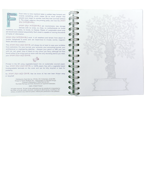 The Dodo Pad Grid Book Mini Size (13.6cm x 11cm) – The Dodo Pad Ltd